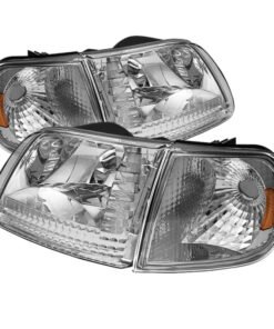 Xtune Ford F150 97-03 / Expedition 97-02 Crystal Headlights w/Corner Chrome HD-JH-FF15097-SET-AM-C
