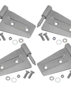 Kentrol 07-18 Jeep Wrangler JK Door Hinge Set 4 Pieces 2 Door Bare Grey