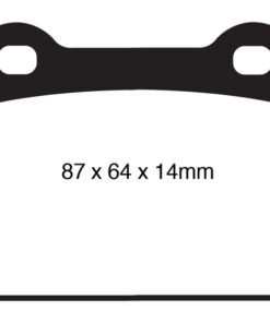 EBC 08-16 Mitsubishi Lancer Evo 10 2.0 Turbo (1 piece rotor) Redstuff Rear Brake Pads