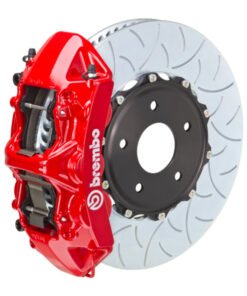 Brembo 15-19 VW Golf R/15-20 Audi S3 Front GT BBK 6 Piston Cast 350x34 2pc Rotor Slotted Type3- Red