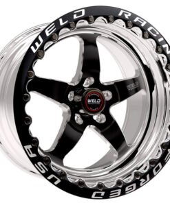 Weld S71 17x11 / 5x4.75 BP / 7.7in. BS Black Wheel (High Pad) - Black Single Beadlock MT
