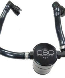 J&L 18-19 Ford Mustang GT Passenger Side Oil Separator 3.0 - Black Anodized