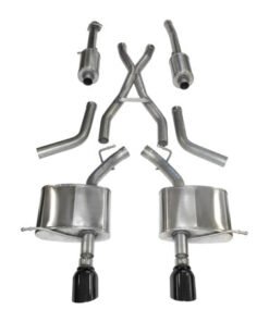Corsa 11-14 Dodge Durango 5.7L V8 Black Sport Dual Rear Cat-Back Exhaust