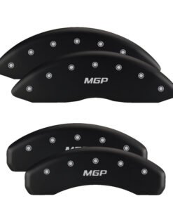 MGP 4 Caliper Covers Engraved F & R 100 Anniversary Red Finish Silver Char 2019 Chevrolet Tahoe