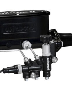 Wilwood HV Tandem M/C Kit w L/H Bracket & Prop Valve - 15/16in Bore Black-W/Pushrod