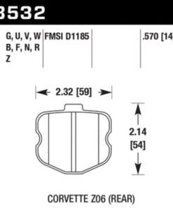 Hawk 2010-2013 Chevrolet Corvette Grand Sport ER-1 Motorsports Rear Brake Pads
