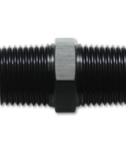 Vibrant 1/8in NPT x 1/8in NPT Straight Union Pipe Adapter Fitting - Aluminum