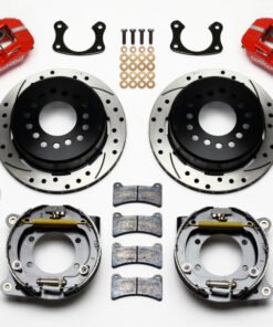 Wilwood Dynapro Low-Profile 11.00in P-Brake Kit Drill-Red New Big Ford 2.50in Offset