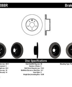 StopTech 08-09 Infiniti EX35 / 05-08 G35 / 09 G37 / 06-09 M35/M45 Drilled Right Rear Rotor