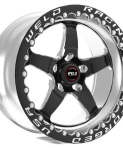 Weld S71 15x10 / 5X115 Conical Lug 6.5BS Black 3.18 ID Medium Pad SBL MT Black