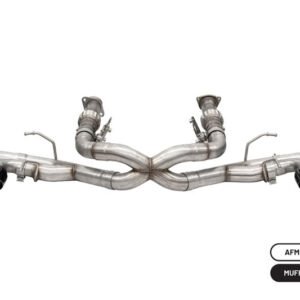 Corsa 2020 Corvette C8 3in Xtreme Cat-Back Exhaust 4.5in Blk Quad Tips - Integrates stock AFM Valve