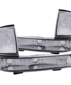 ANZO 1998-2000 Ford Ranger Euro Parking Lights Chrome w/ Amber Reflector