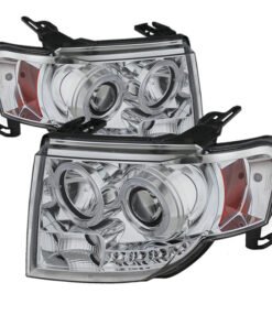 Spyder Ford Escape 08-12 Projector Headlights Halogen Model Only - DRL Chrome PRO-YD-FES08-DRL-C