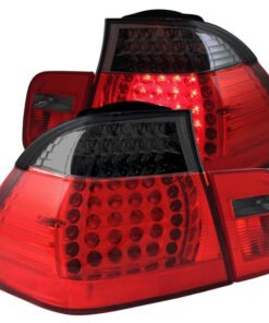 ANZO 2002-2005 BMW 3 Series E46 LED Taillights Red/Smoke