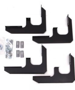 Lund 07-17 Chevy Silverado 1500 Crew Cab (Excl 11-14 Diesel) Tube Stp Running Board Brackets - Black