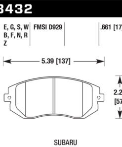 Hawk 2006-2006 Saab 9-2X 2.5i HPS 5.0 Front Brake Pads