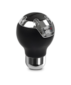 Momo GTR2 Shift Knob - Black Leather, Chrome Insert