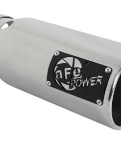 aFe SATURN 4S 4in SS Intercooled Exhaust Tip - Polished 4in In x 5in Out x 12in L Bolt-On