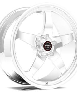 Weld S71 17x10.5 / 5x4.75 BP / 7.2in. BS Polished Wheel (High Pad) - Black Single Beadlock MT