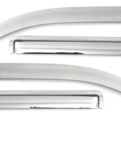 AVS 07-18 Toyota Tundra Crewmax Ventvisor Outside Mount Front & Rear Window Deflectors 4pc - Chrome