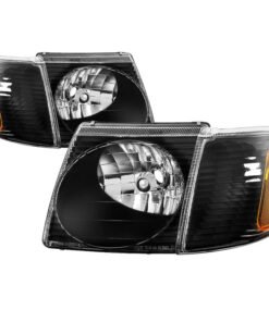 xTune 01-03 Ford Explorer Sport 4pc OEM Style Headlights w/Corner - Black (HD-JH-FEXP01-ST-BK)