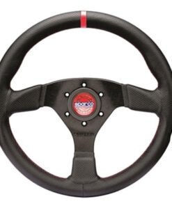 Sparco Steering Wheel R383 Champion Black Leather / Red Stiching