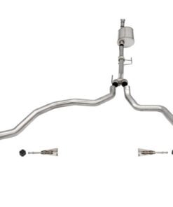 Corsa 2021-2022 Ford F-150 SuperCab/6.5in Bed 3.5L V6 Sport Cat-Back Dual Rear Exit-Black PVD
