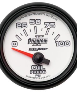 Autometer Phantom II 52mm Short Sweep Electronic 0-100psi Oil Pressure Gauge