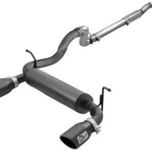 aFe Rebel Series 409 Stainless Steel Cat-Back Exhaust 18-21 Jeep Wrangler JL 2.0L (t) - Black Tip
