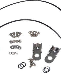 Kentrol 76-86 Jeep CJ Tailgate Pivot Latch Assembly Fiberglass Body CJ - Polished Silver