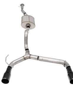 Corsa 21-22 Ford Bronco 2.7L Turbo 2.75in Cat-Back Single Exhaust w/ 4in Straight-Cut Black Tips
