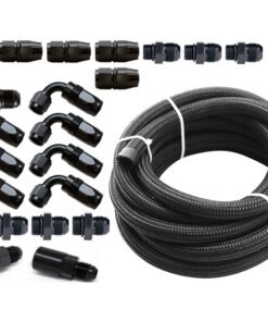 Torque Solution Braided Fuel Line Kit for -6 Aeromotive FPR: Subaru WRX 02-14 / Subaru STI 07-18