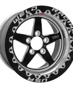 Weld S71 15x10.33 / 5x4.75 BP / 7.5in. BS Black Wheel (Medium Pad) - Black Single Beadlock MT