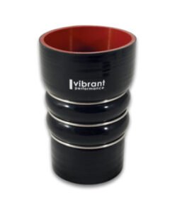 Vibrant Silicone Coupling 4 Ply Aramid CAC Hose 3in x 3.5in Inlet/Outlet - Black