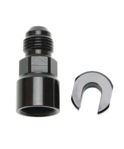 Russell Performance -6 AN Male to 5/16in SAE Quick-Disconnect Female (Black Single)
