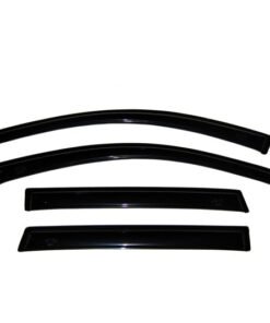 AVS 09-14 Ford F-150 Supercrew Ventvisor Outside Mount Window Deflectors 4pc - Smoke