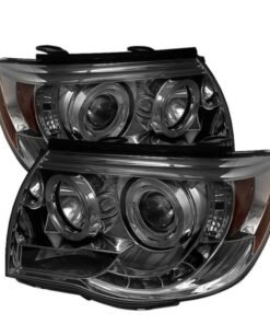 Spyder Toyota Tacoma 05-11 Projector Headlights LED Halo LED Smoke High H1 Low H1 PRO-YD-TT05-HL-SM