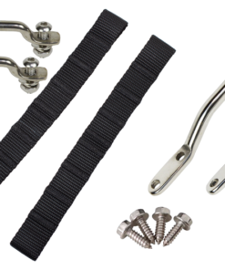 Kentrol 76-95 Jeep CJ/YJ Door Strap Kit Polished Stainless Steel