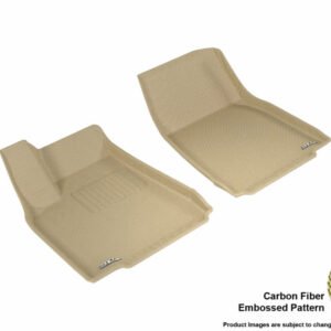 3D MAXpider 2016-2020 Tesla Model X Kagu 1st Row Floormat - Tan