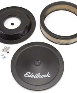 Edelbrock Air Cleaner Pro-Flo Series Round Steel Top Paper Element 14In Dia X 3 75In Dropped Base