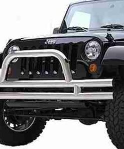 Smittybilt Tubular Front Bumper for Jeep Wrangler TJ/YJ - with Hoop - Stainless Steel - JB44-FS