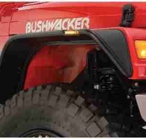 Bushwacker 10920-07 Flat Style Fender Flare Set for 1997-2006 Jeep Wrangler TJ