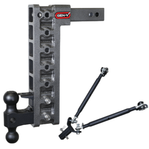 Gen-Y Hitch GH-527 Mega Duty 16K Adjustable Ball 15" Drop 2" Hitch with Stabilizer Kit