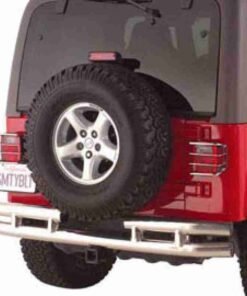 Smittybilt Tubular Rear Bumper for Jeep Wrangler TJ/YJ - with Hitch - Stainless Steel - JB44-RHS