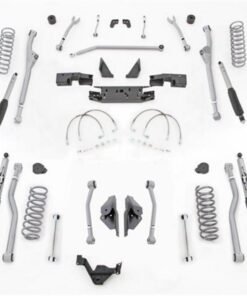 Rubicon Express 3.5" Extreme Duty Long Arm Front Radius Rear 4 Link Lift Kit with Mono-Tube Shocks for 2007-2017 Jeep Wrangler Unlimited JK