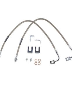 Rubicon Express 20" Rear Brake Lines, Stainless Steel for 2007-2015 Jeep Wrangler JK/ Wrangler Unlimited JK