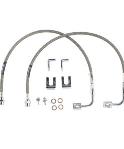 Rubicon Express 28" Front Brake Lines, Stainless Steel - Pair for 1987-1995 Jeep Wrangler YJ
