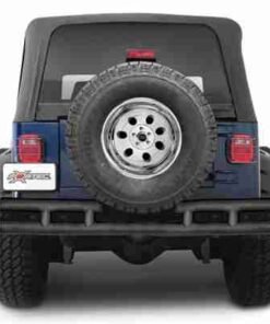 Smittybilt Tubular Rear Bumper for Jeep Wrangler TJ/YJ - without Hitch - Textured Black - JB44-RT