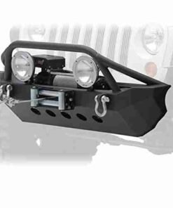 Smittybilt XRC Front Bumper for Jeep Wrangler JK - with Built-In Winch Plate - Black - 76806