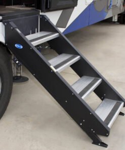 MORryde STP-4-32-04H StepAbove 4 Manual Flip Up RV Entry Step - 32"W x 39"-42"H
